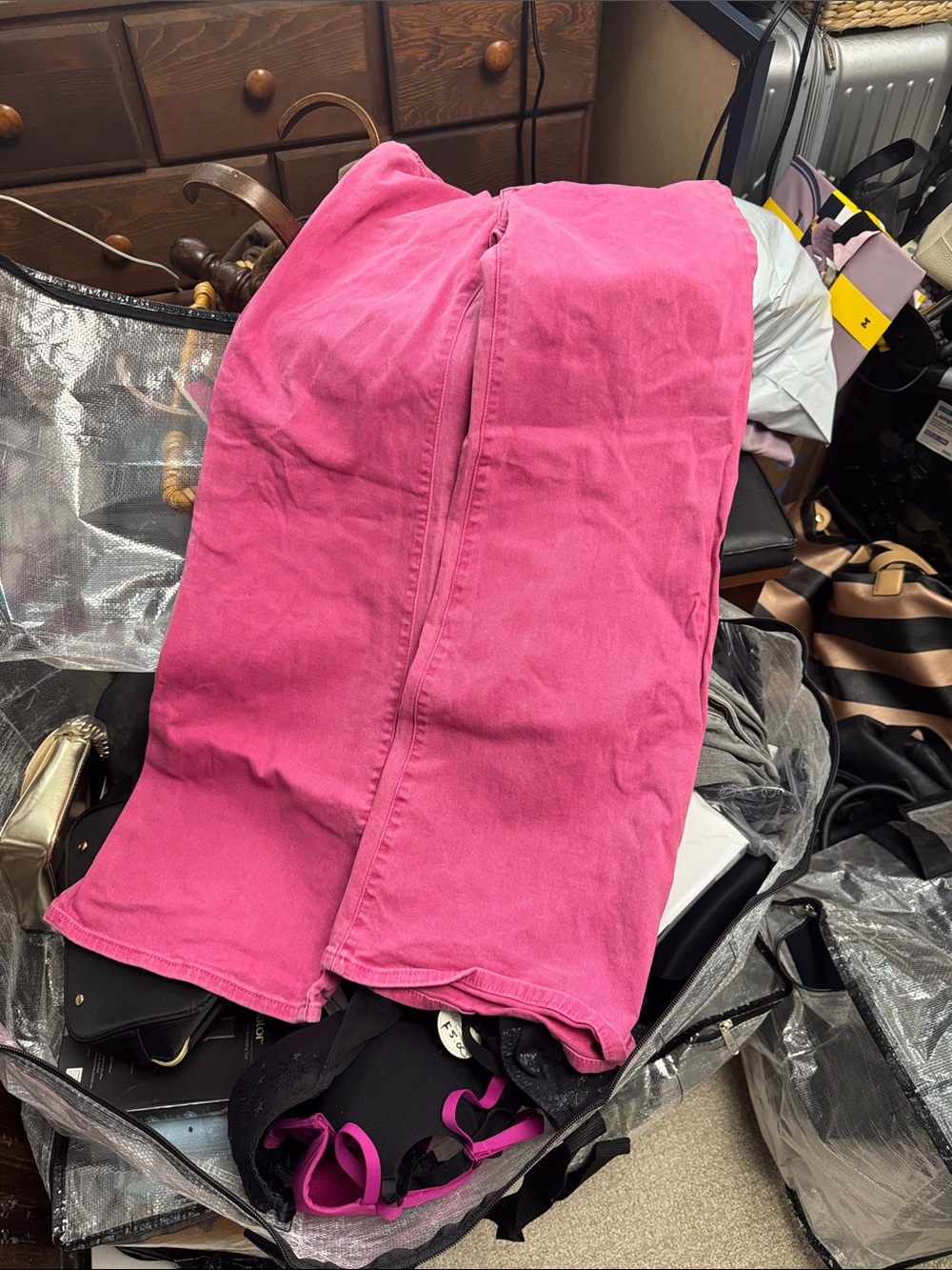 Q2 Women's Bright Pink Premium Denim Jeans
